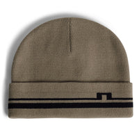 J.Lindeberg Golf Beanie - Barney Stripe - Brindle PS26