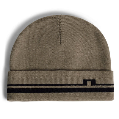 J.Lindeberg Golf Beanie - Barney Stripe - Brindle PS26