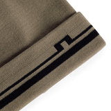 J.Lindeberg Golf Beanie - Barney Stripe - Brindle PS26