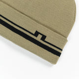 J.Lindeberg Golf Beanie - Barney Stripe - Brindle PS26