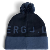 J.Lindeberg Golf Beanie - Brannon Bobble Hat - Vintage Indigo AW25