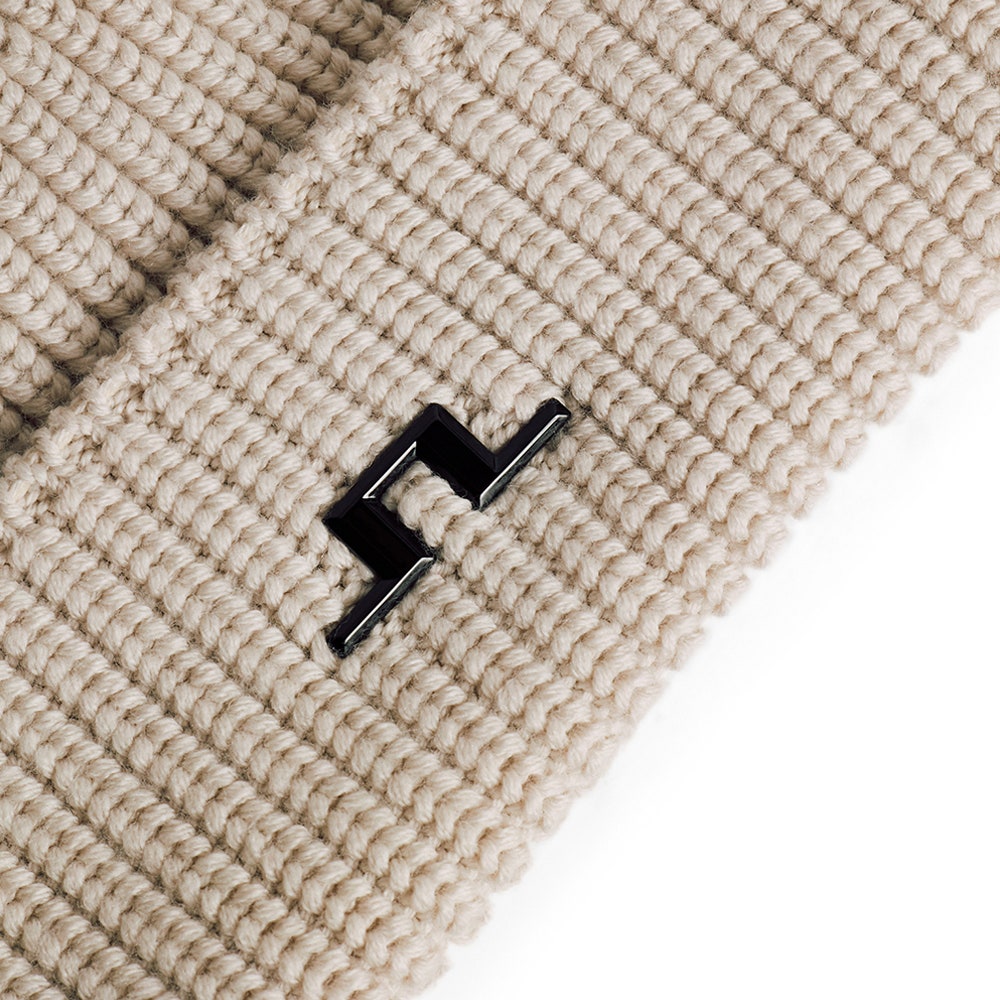 J.Lindeberg Golf Beanie - Joan Merino - Moonbeam PS26