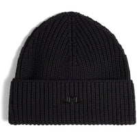 J.Lindeberg Golf Beanie - Merino Knit - Black AW26