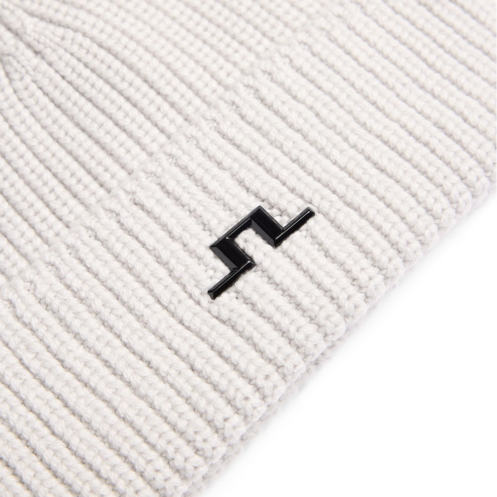 J.Lindeberg Golf Beanie - Merino Knit - Moonbeam AW26
