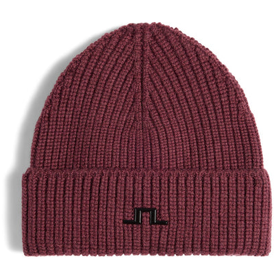J.Lindeberg Golf Beanie - Merino Knit - Winetasting AW26