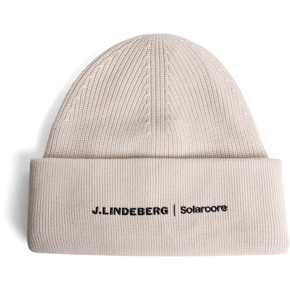 J.Lindeberg Golf Beanie - Solarcore Merino - Moonbeam AW25