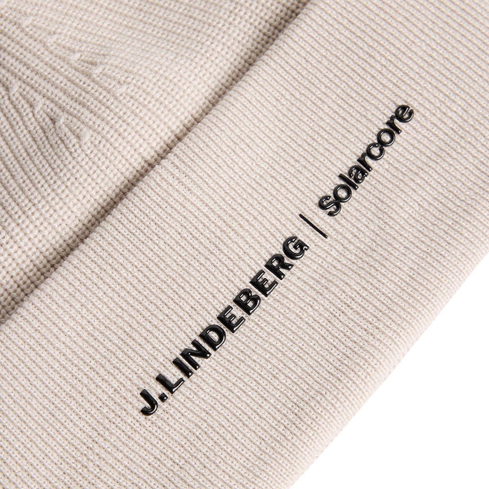 J.Lindeberg Golf Beanie - Solarcore Merino - Moonbeam AW25