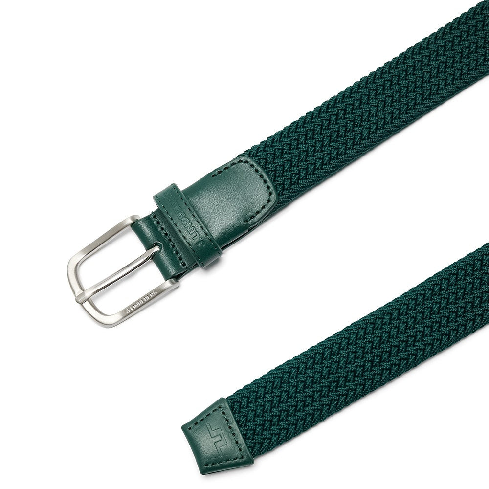 J.Lindeberg Golf Belt - Benny Woven 3cm - Forest Biome AW26