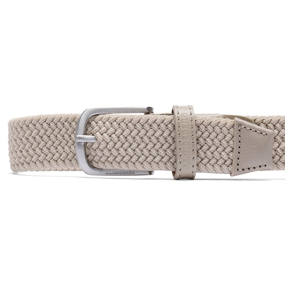 J.Lindeberg Golf Belt - Benny Woven 3cm - Moonbeam SS26