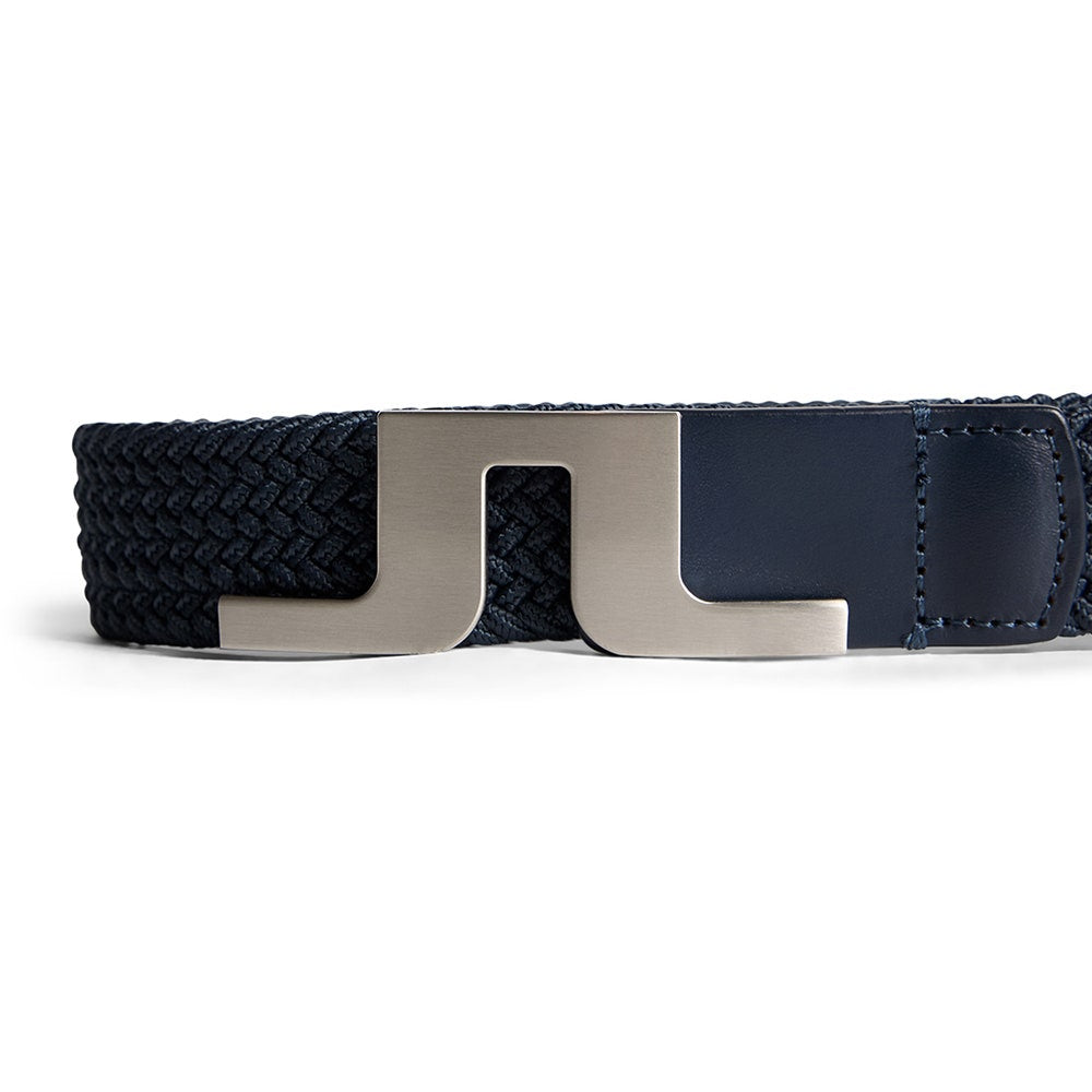 J.Lindeberg Golf Belt - Berry Stretch Woven - Vintage Indigo AW25