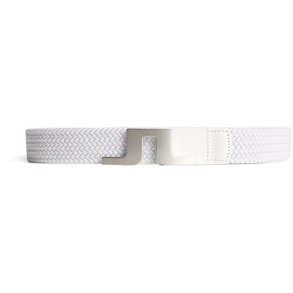 J.Lindeberg Golf Belt - Berry Stretch Woven - White AW25