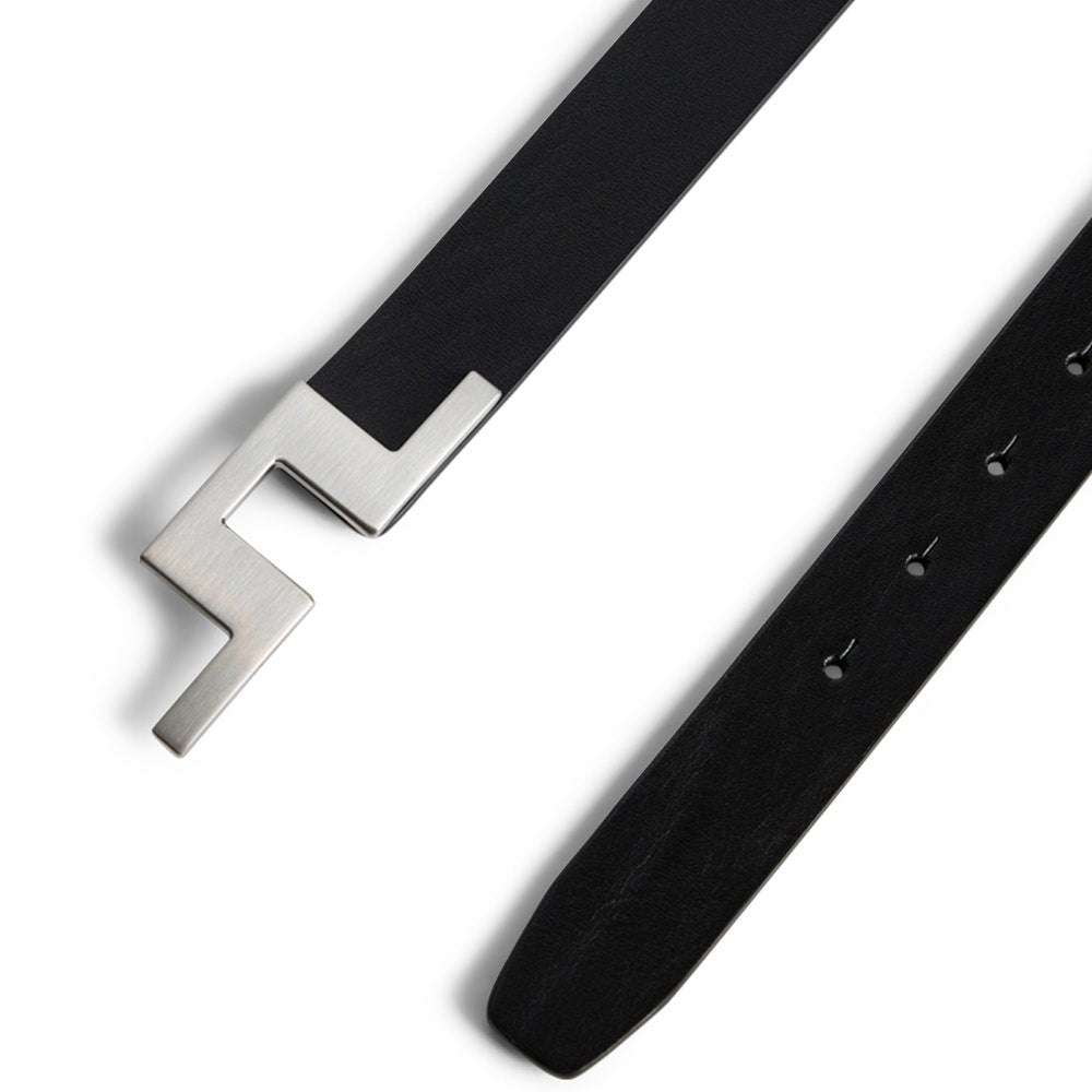 J.Lindeberg Golf Belt - Bridger Leather 3cm - Black SS26
