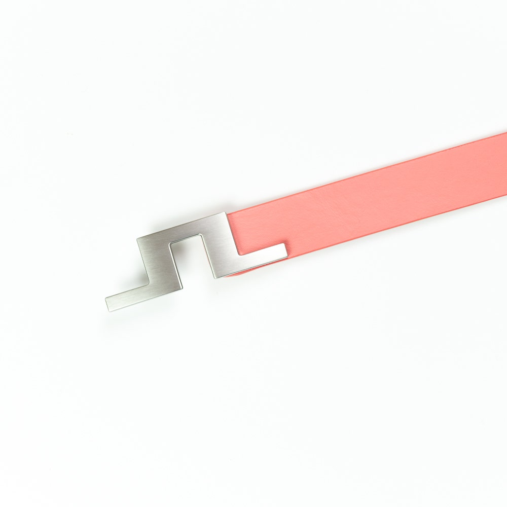 J.Lindeberg Golf Belt - Bridger Leather 3cm - Flamingo Plume SS26