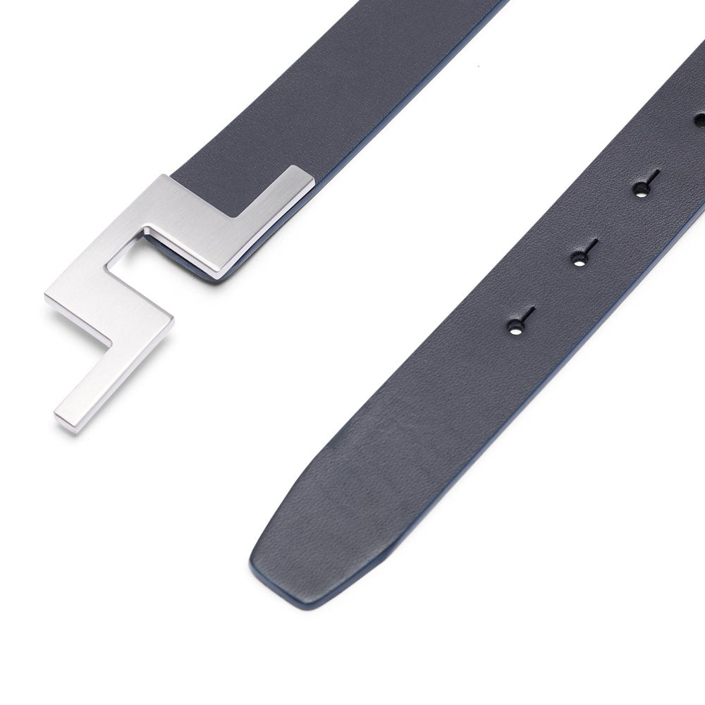 J.Lindeberg Golf Belt - Bridger Leather 3cm - JL Navy SS26