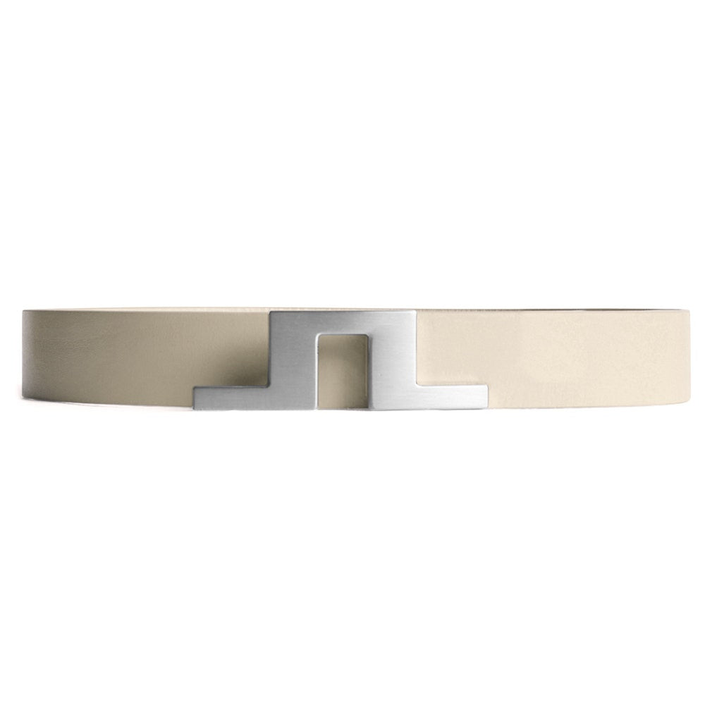 J.Lindeberg Golf Belt - Bridger Leather 3cm - Moonbeam SS26