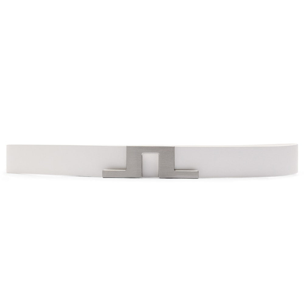 J.Lindeberg Golf Belt - Bridger Leather 3cm - White SS26