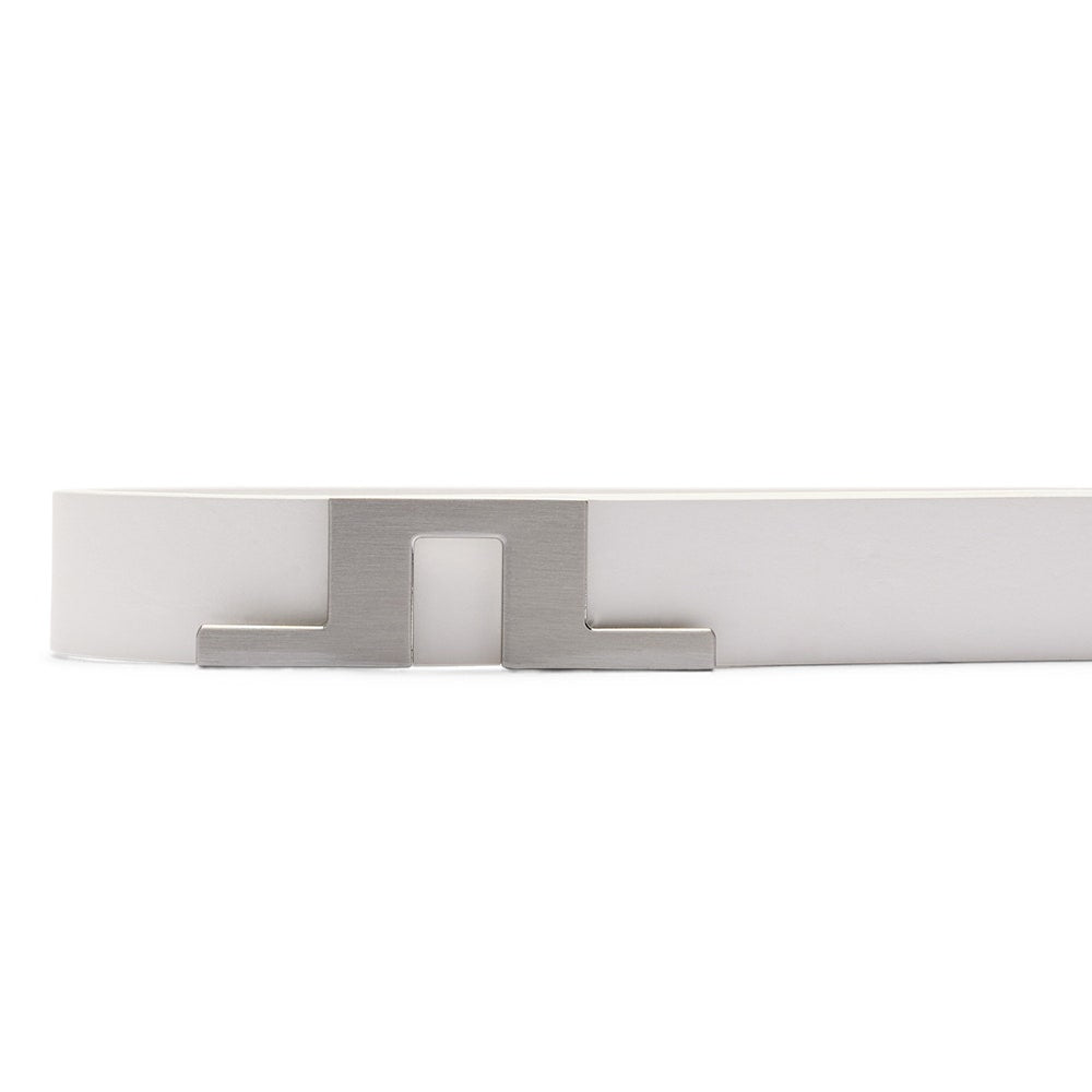 J.Lindeberg Golf Belt - Bridger Leather 3cm - White SS26