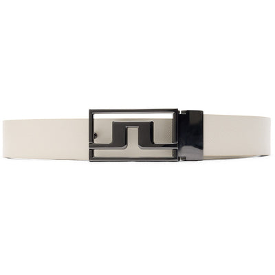 J.Lindeberg Golf Belt - Slater Reversible 3cm - Moonbeam - Wine AW26