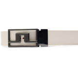 J.Lindeberg Golf Belt - Slater Reversible 3cm - Moonbeam - Wine AW26