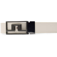 J.Lindeberg Golf Belt - Slater Reversible 3cm - Moonbeam - Wine AW26