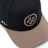 J.Lindeberg Golf Cap - Caddie Two Tone Snapback - Black SS26