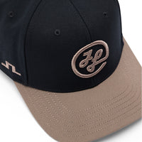 J.Lindeberg Golf Cap - Caddie Two Tone Snapback - Black SS26