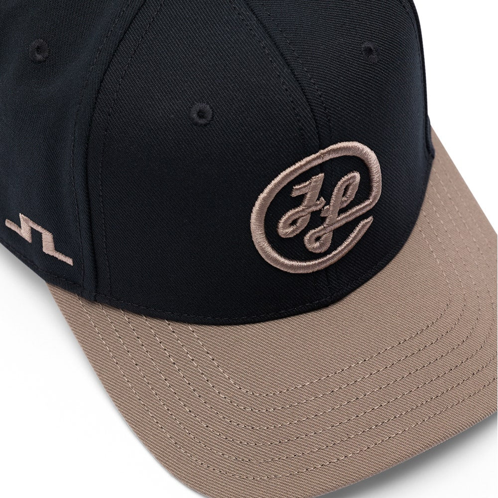 J.Lindeberg Golf Cap - Caddie Two Tone Snapback - Black SS26