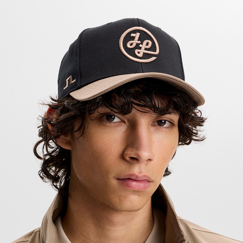 J.Lindeberg Golf Cap - Caddie Two Tone Snapback - Black SS26