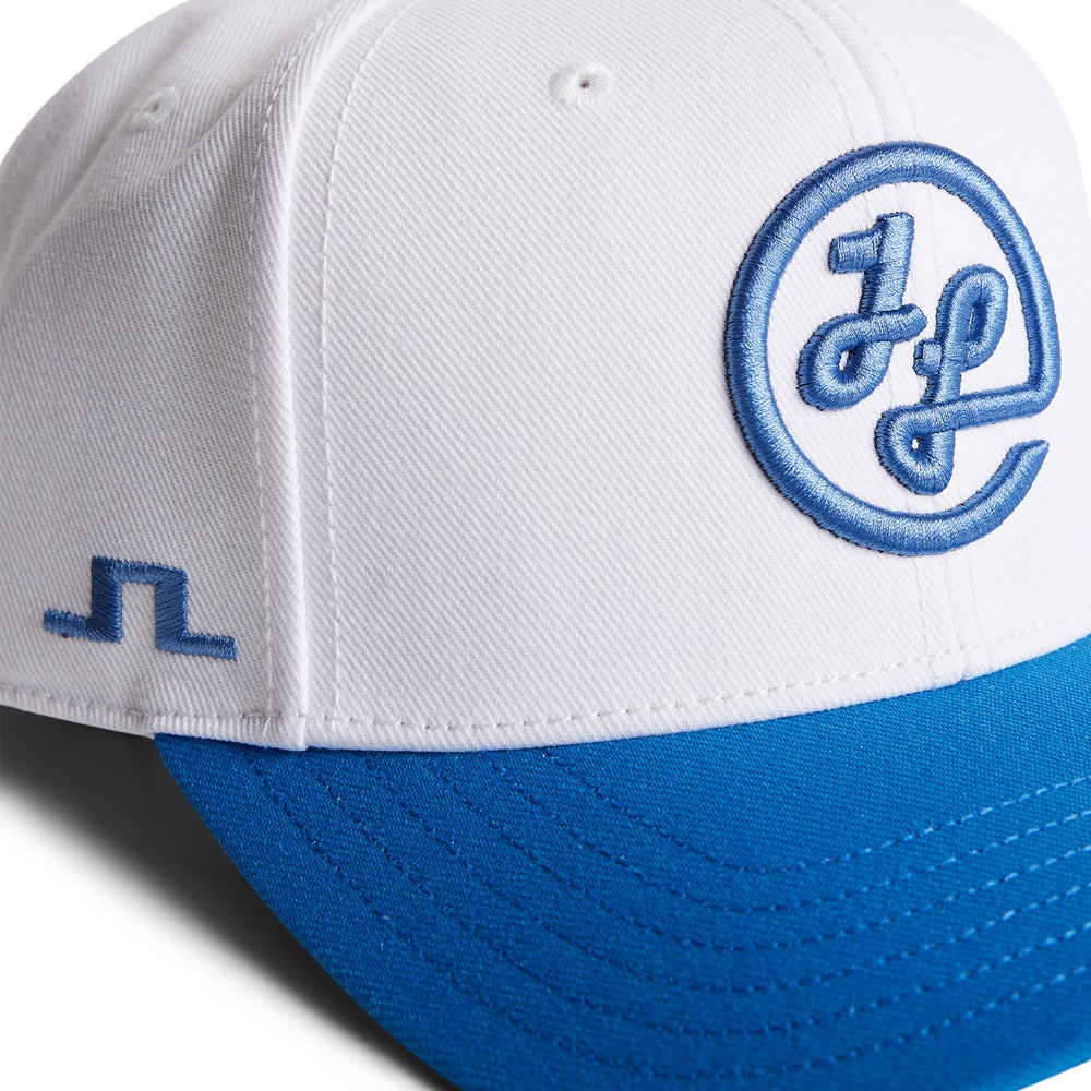 J.Lindeberg Golf Cap - Caddie Two Tone Snapback - White SS26