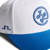 J.Lindeberg Golf Cap - Caddie Two Tone Snapback - White SS26