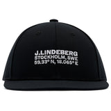 J.Lindeberg Golf Cap - Cyrus Flat Bill - Black AW26