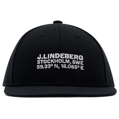 J.Lindeberg Golf Cap - Cyrus Flat Bill - Black AW26