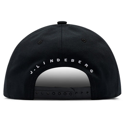 J.Lindeberg Golf Cap - Cyrus Flat Bill - Black AW26