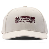 J.Lindeberg Golf Cap - Cyrus Flat Bill - Moonbeam AW26