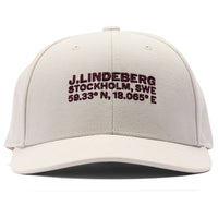 J.Lindeberg Golf Cap - Cyrus Flat Bill - Moonbeam AW26