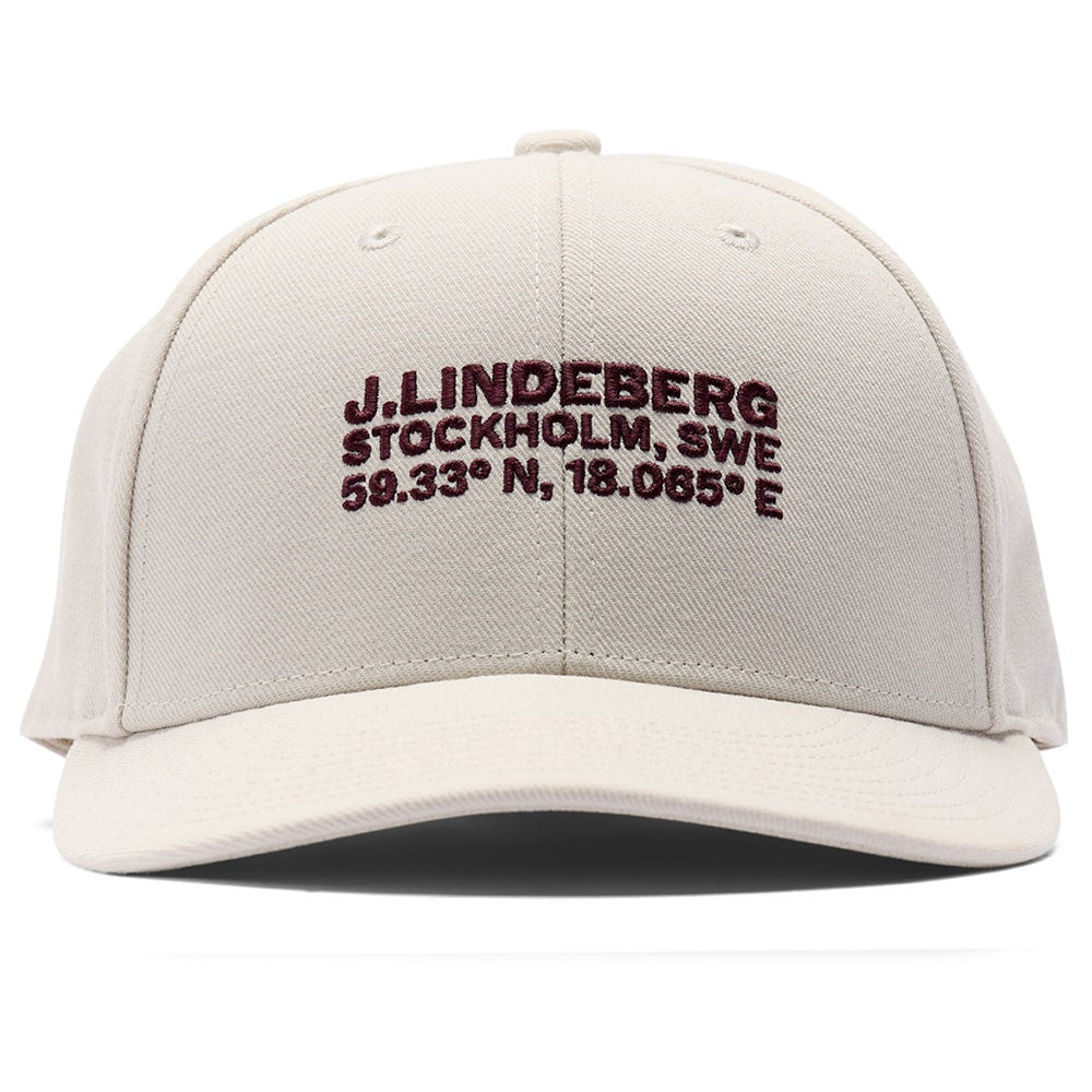 J.Lindeberg Golf Cap - Cyrus Flat Bill - Moonbeam AW26