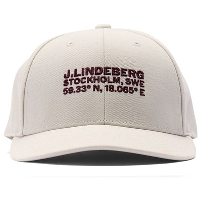 J.Lindeberg Golf Cap - Cyrus Flat Bill - Moonbeam AW26