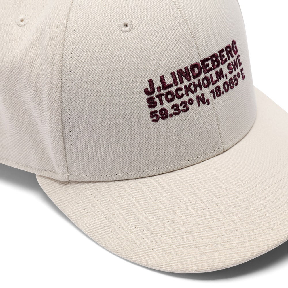 J.Lindeberg Golf Cap - Cyrus Flat Bill - Moonbeam AW26