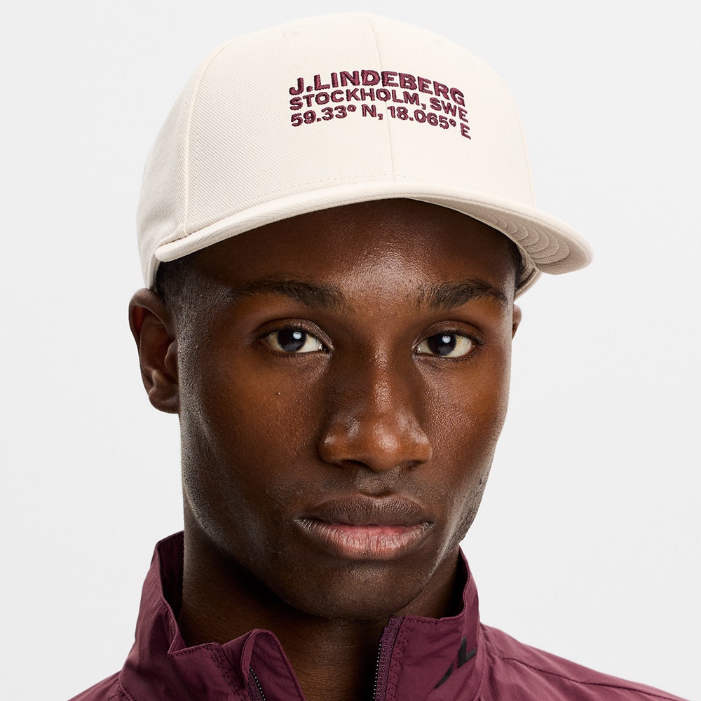 J.Lindeberg Golf Cap - Cyrus Flat Bill - Moonbeam AW26