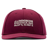 J.Lindeberg Golf Cap - Cyrus Flat Bill - Winetasting AW26