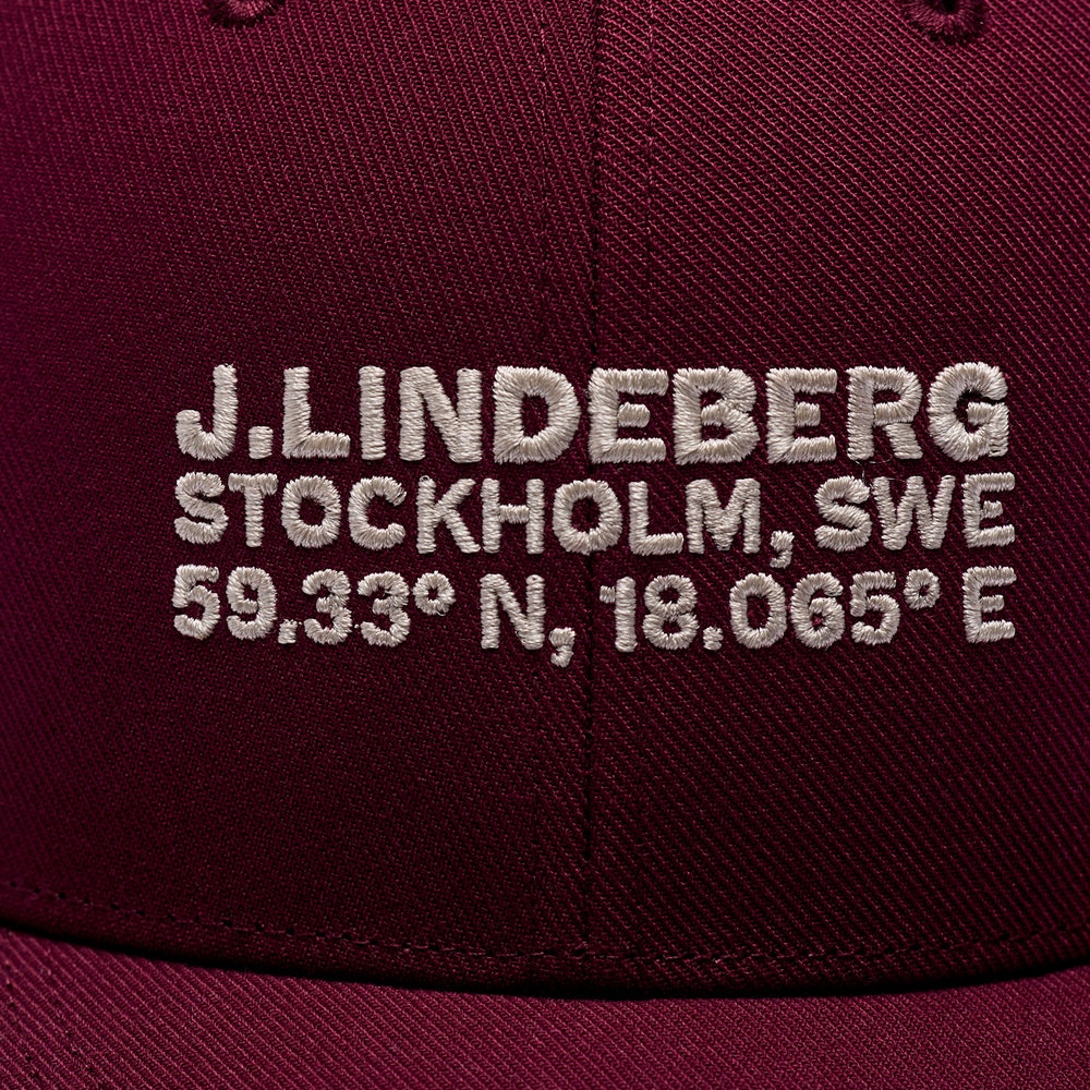 J.Lindeberg Golf Cap - Cyrus Flat Bill - Winetasting AW26