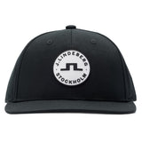 J.Lindeberg Golf Cap - Drive Flat Bill Snapback - Black SS26