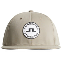 J.Lindeberg Golf Cap - Drive Flat Bill Snapback - Brindle SS26