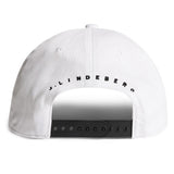 J.Lindeberg Golf Cap - Drive Flat Bill Snapback - White SS26