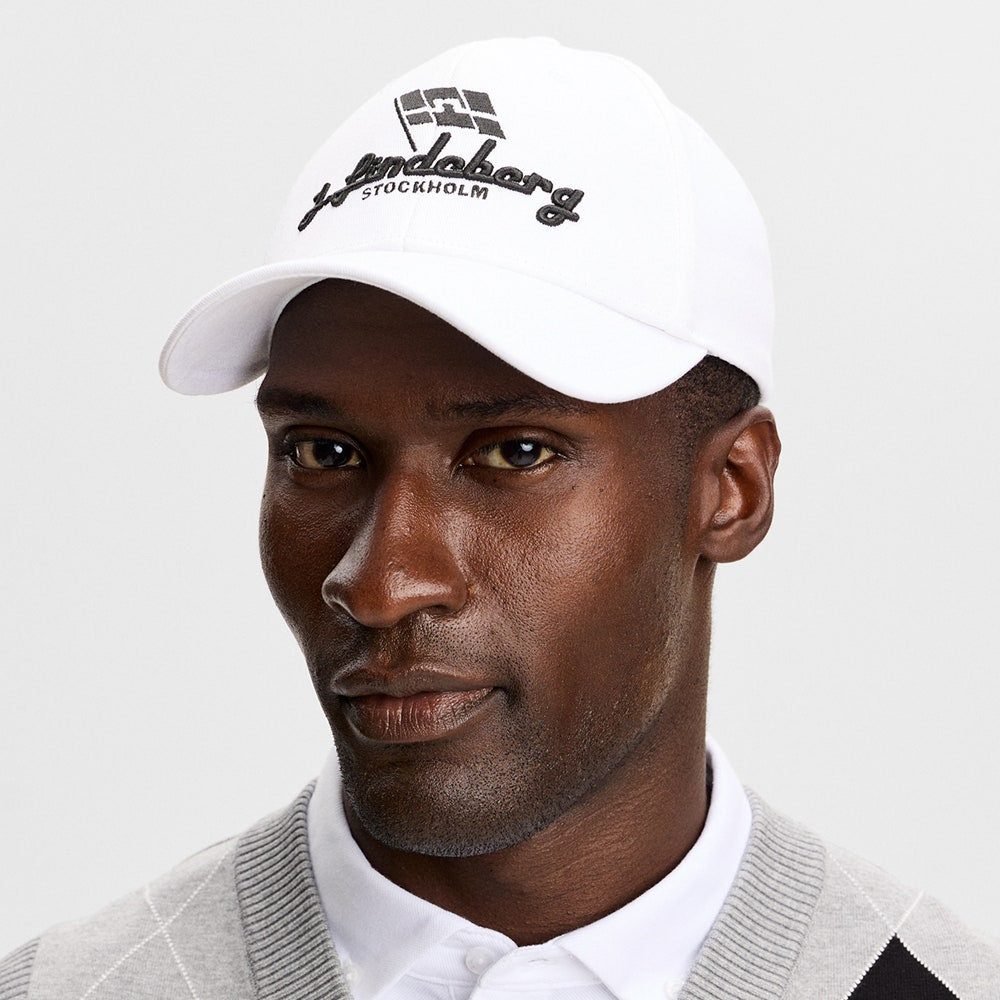 J.Lindeberg Golf Cap - Travers Stretch - White AW26
