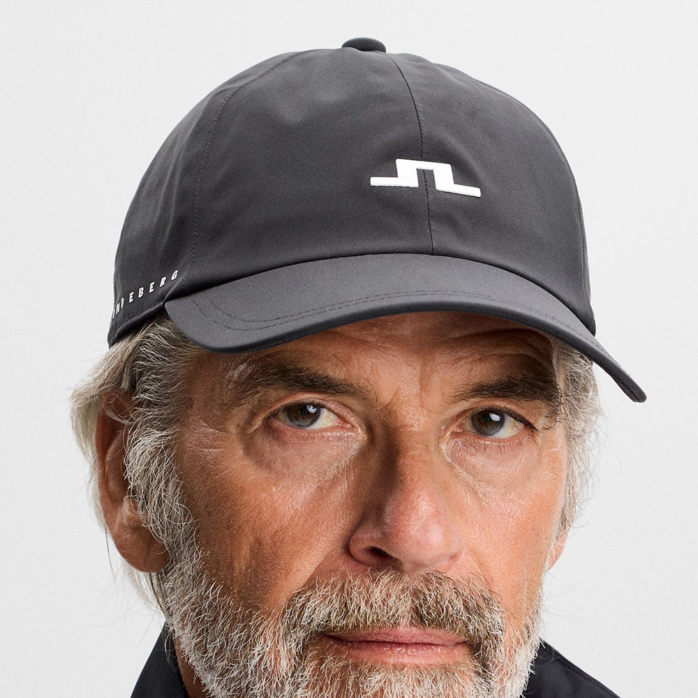 J.Lindeberg Golf Cap - Vinny Waterproof - Black AW26