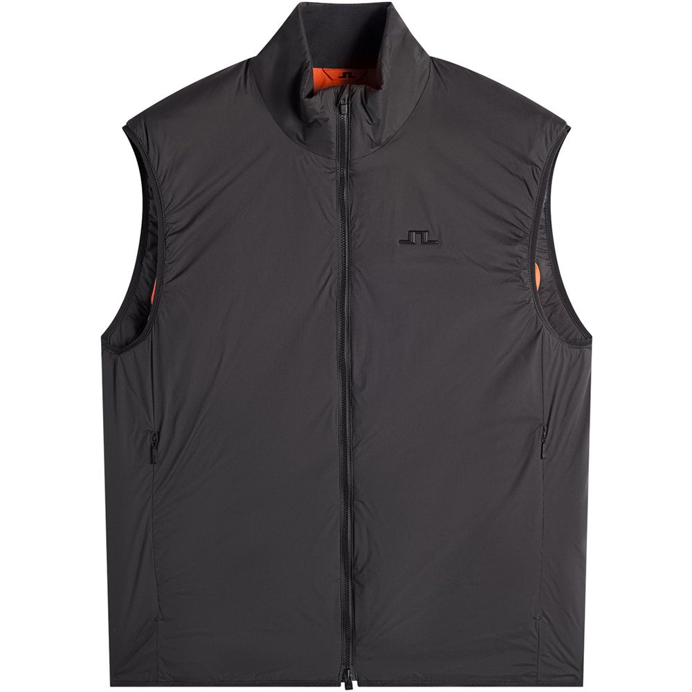 J.Lindeberg Golf Gilet - Clinton Padded Vest - Black AW26