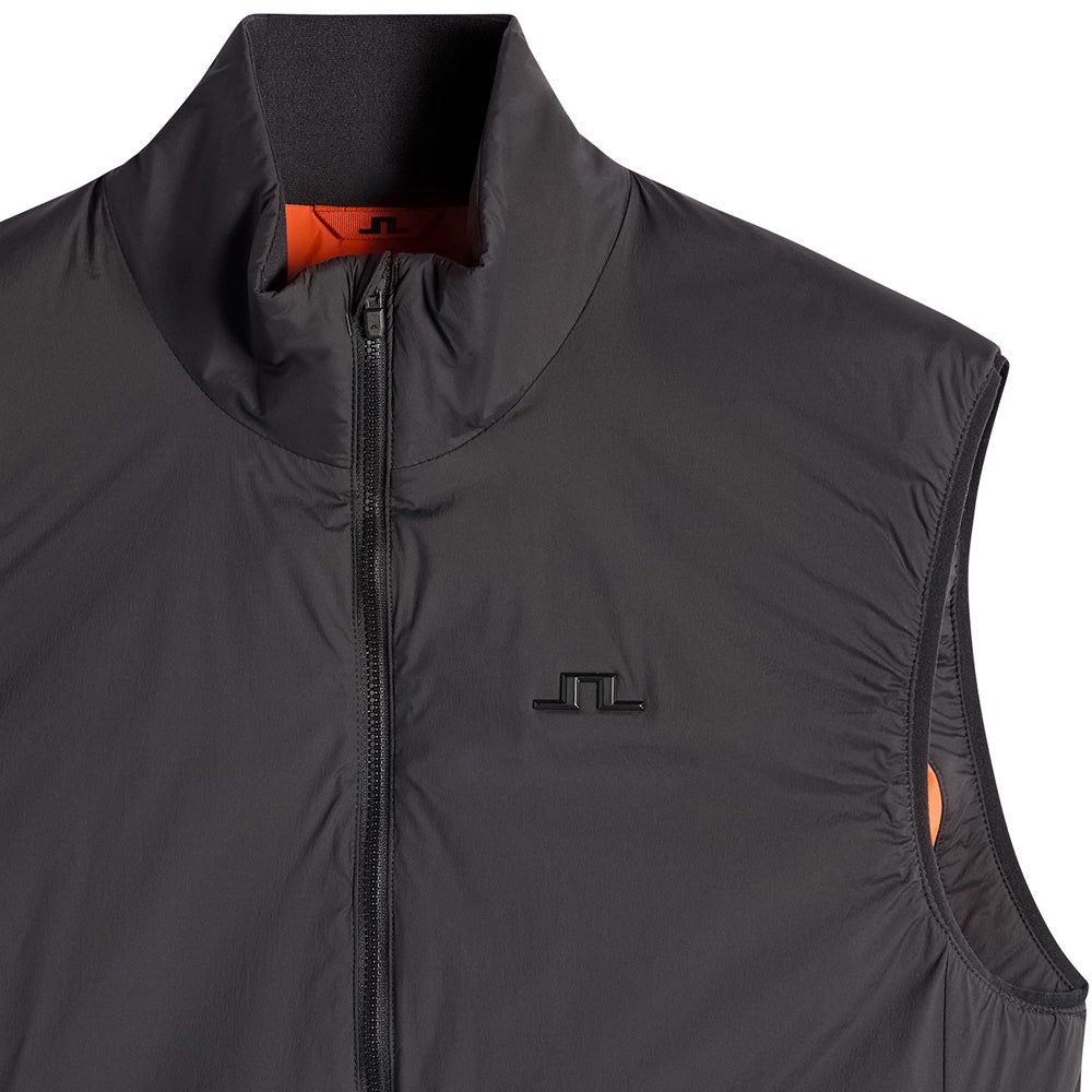 J.Lindeberg Golf Gilet - Clinton Padded Vest - Black AW26