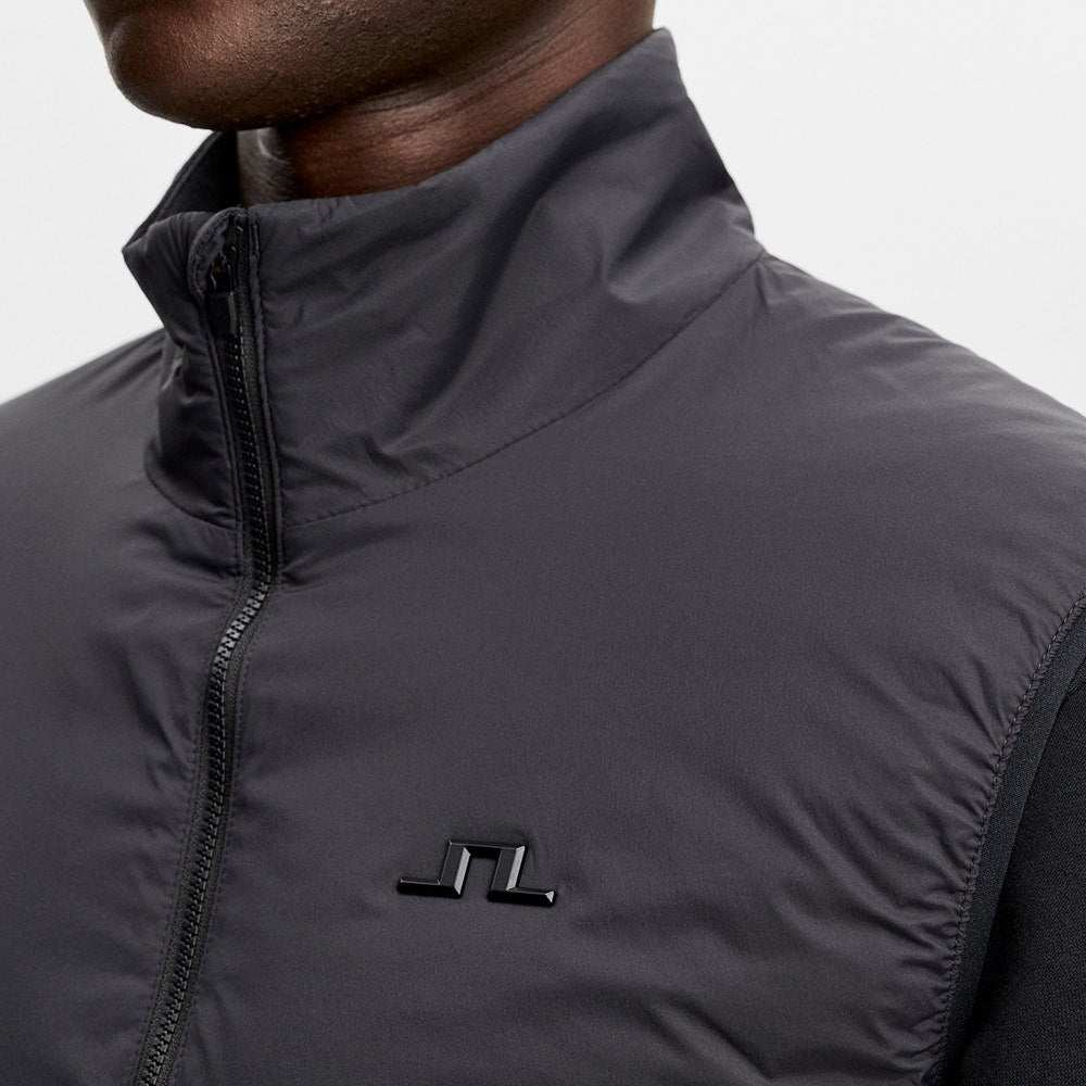 J.Lindeberg Golf Gilet - Clinton Padded Vest - Black AW26