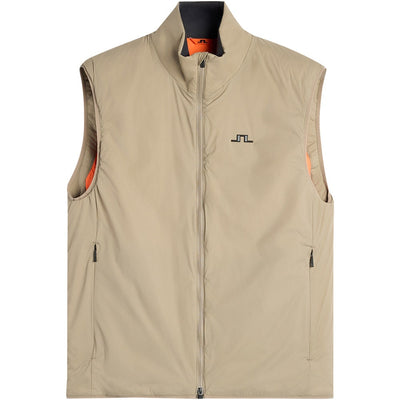J.Lindeberg Golf Gilet - Clinton Padded Vest - Brindle AW26